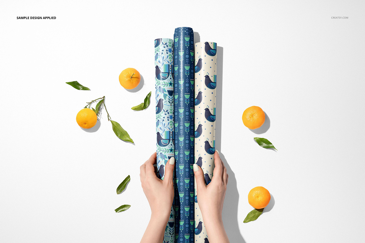 Gift Wrapping Paper Mockup Bundle, a Packaging Mockup by creatsy5 (Photo 18 of 35)