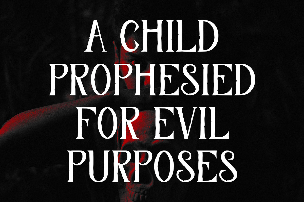 Xrozla Scary Serif Horror Display, a Serif Font by Maulana Creative (Photo 7 of 7)