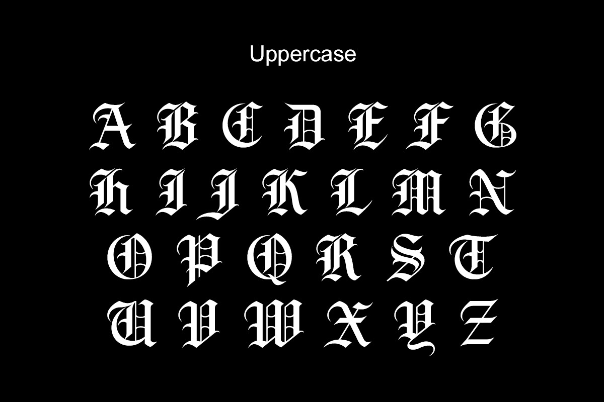 Broken Chains | Blackletter Font, a Blackletter Font by Muntab_Art (Photo 7 of 8)