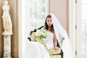 Portrait of a bride stock photo