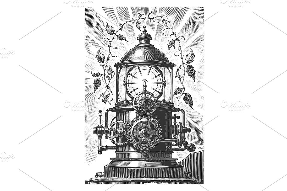 Steampunk Generator Surrounded, an Illustration by AlexArt
