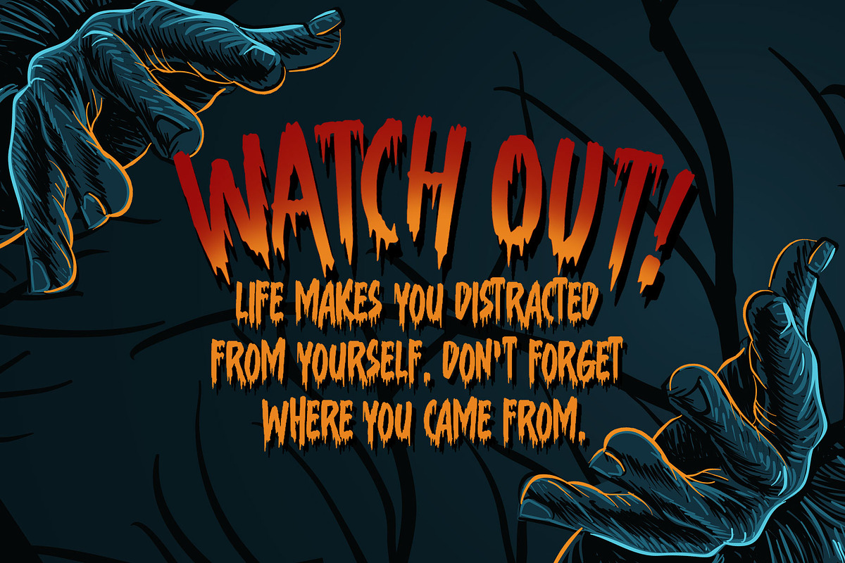Suzanstein - Horror Font, a Font by Arterfak Project (Photo 7 of 10)