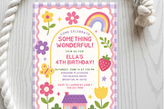 Retro Rainbow Girls Birthday Invite, an Invitation Template by heynomi (Thumbnail 12 of 20)