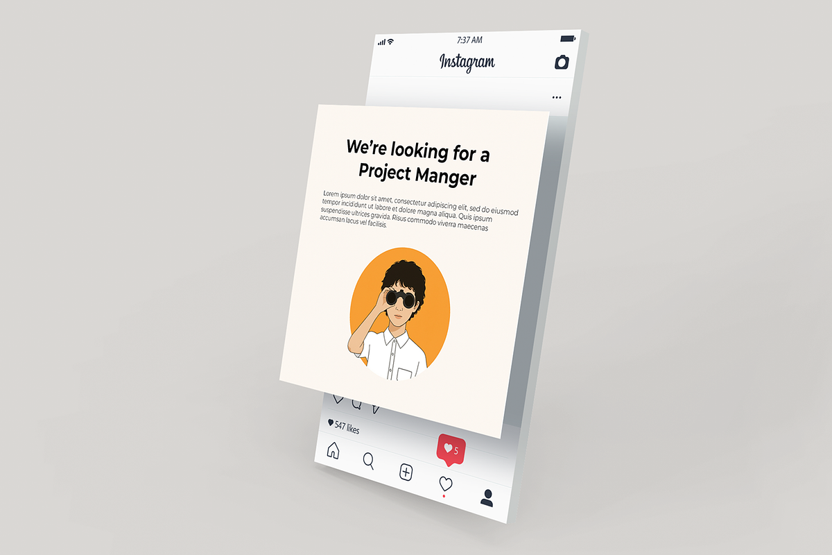 Hiring Instagram Post, a Social Media Template by microtasker (Photo 2 of 2)