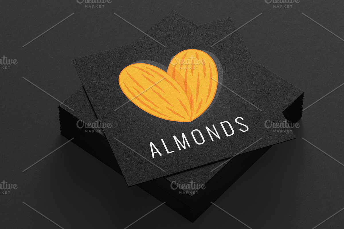 almonds logo design background, an Object Illustration by PushLogo (Photo 1 of 3)