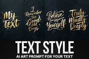 Ideogram Text Style AI Art Prompt, an Illustration by Sevenstyles