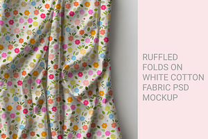 Ruffled folds on Cotton fabric psd, a Shirt Mockup by jenartstudio