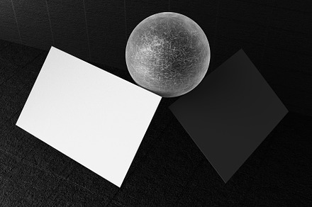Black and white business card paper mockup template with blank s, a Business Photo by Ministocker