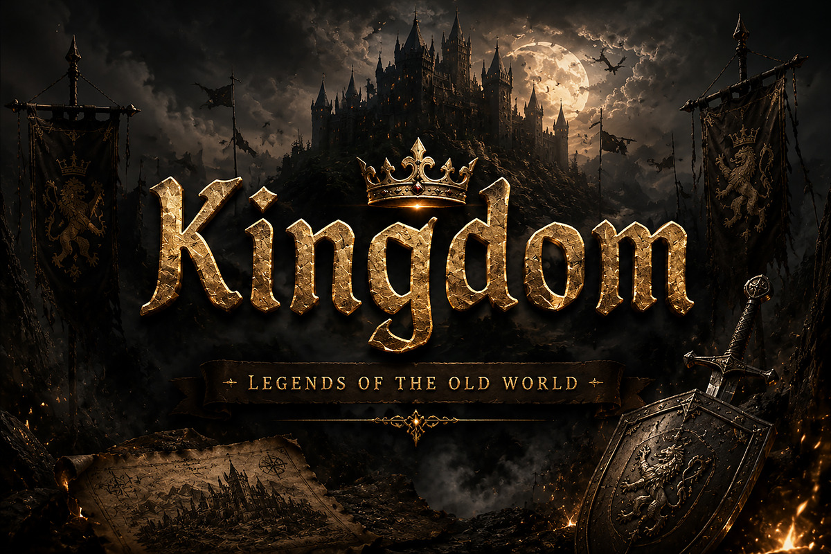 Kingdom Black – Gothic Blackletter, a Blackletter Font by Wow Magic (Photo 4 of 4)