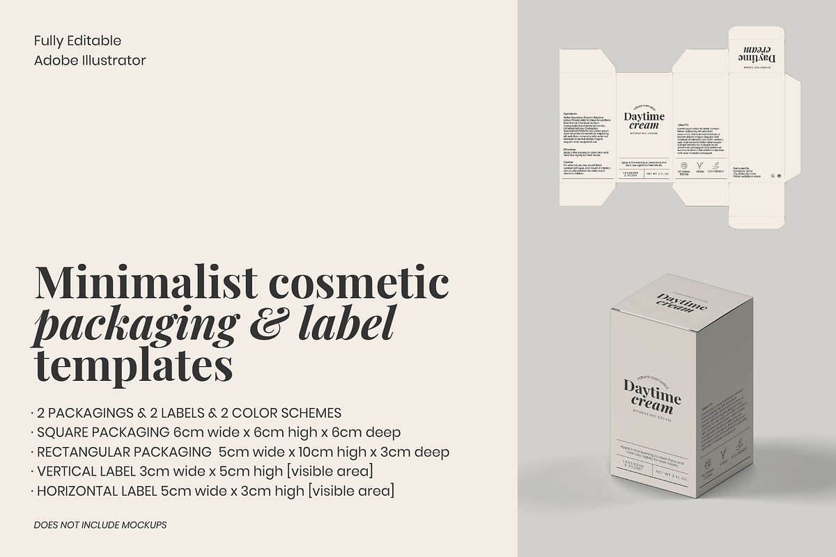 Cosmetic Packaging Templates