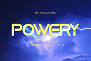 Powery - Sporty Display Font, a Sans Serif Font by StringLabs (Thumbnail 1 of 8)