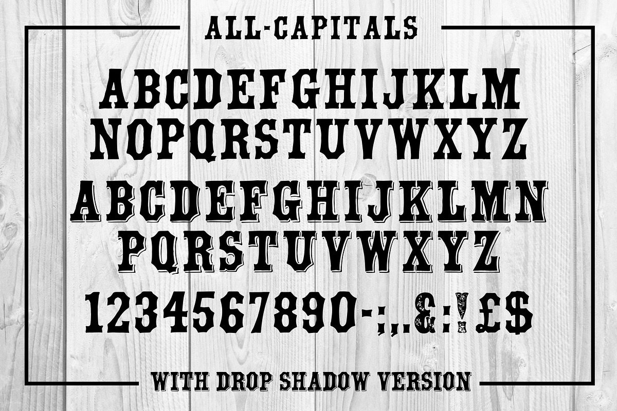 Green Howard Woodblock Font preview 2