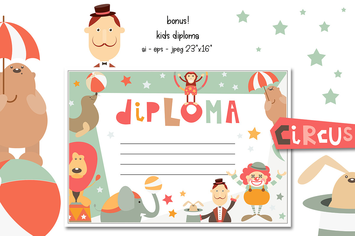 Jolly Circus - Kids Collection, an Animal Illustration by ELFIVETROV DESIGN (Photo 6 of 7)