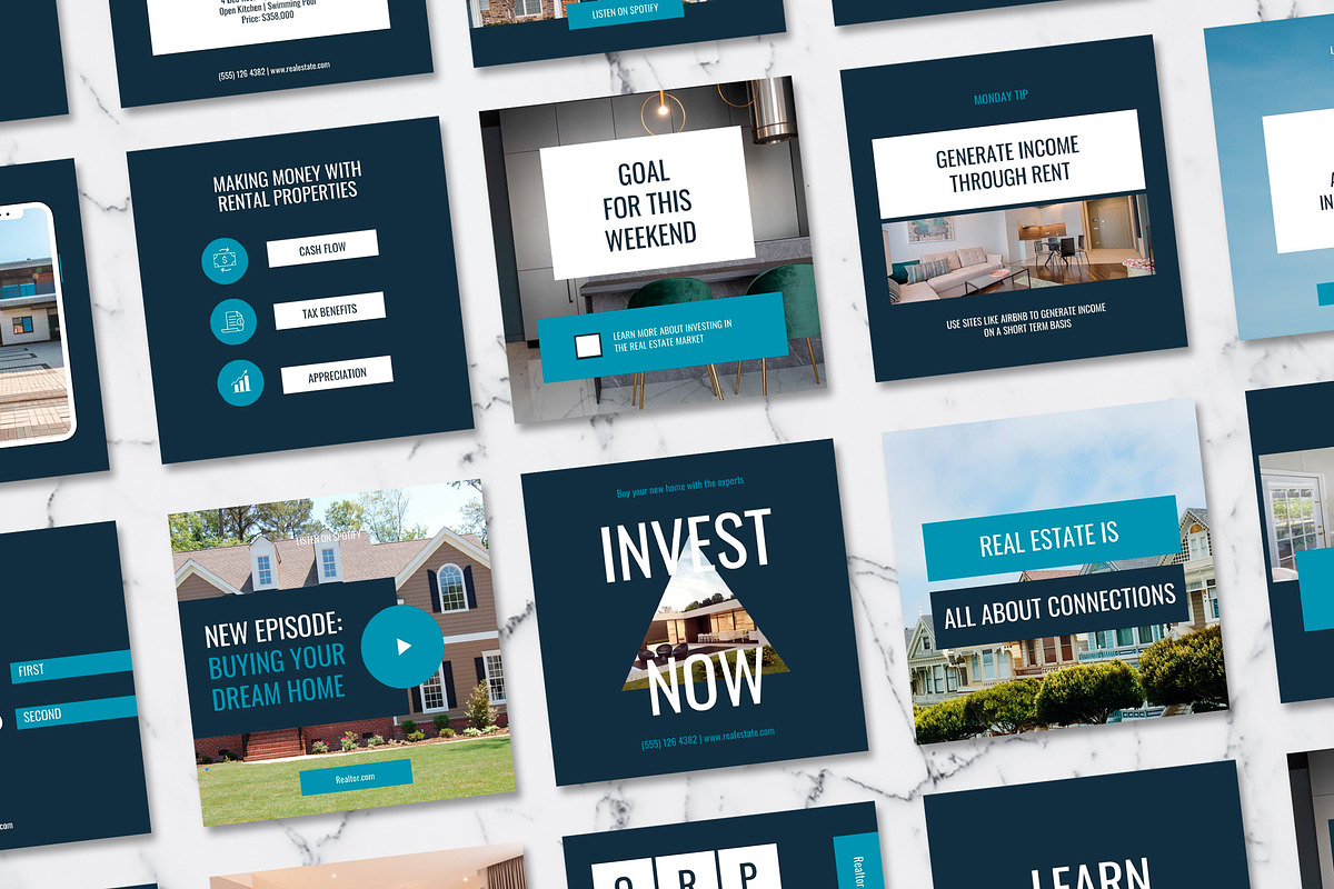 Real Estate Instagram Template Canva, a Social Media Template by Design District (Photo 12 of 39)