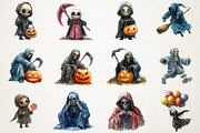 Halloween Funny Reaper Clipart, an Illustration by RobertsArt (Thumbnail 3 of 7)