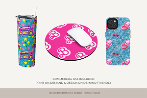 Barbiecore Patterns & PNG Clipart