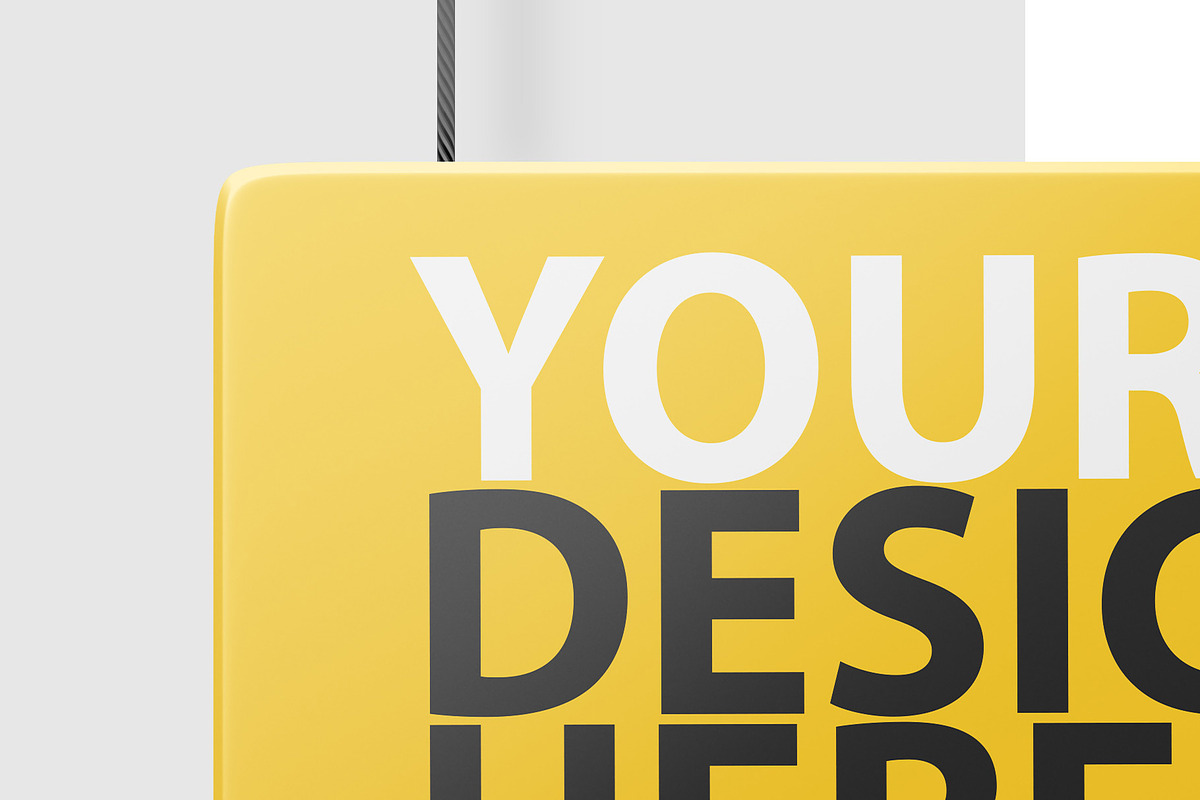 Sign on rope PSD Mockup, a Merchandise Mockup by GreatFruit (Photo 4 of 6)