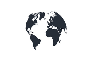 World globe icon. Abstract wireframe, a Technology Illustration by the8monkey