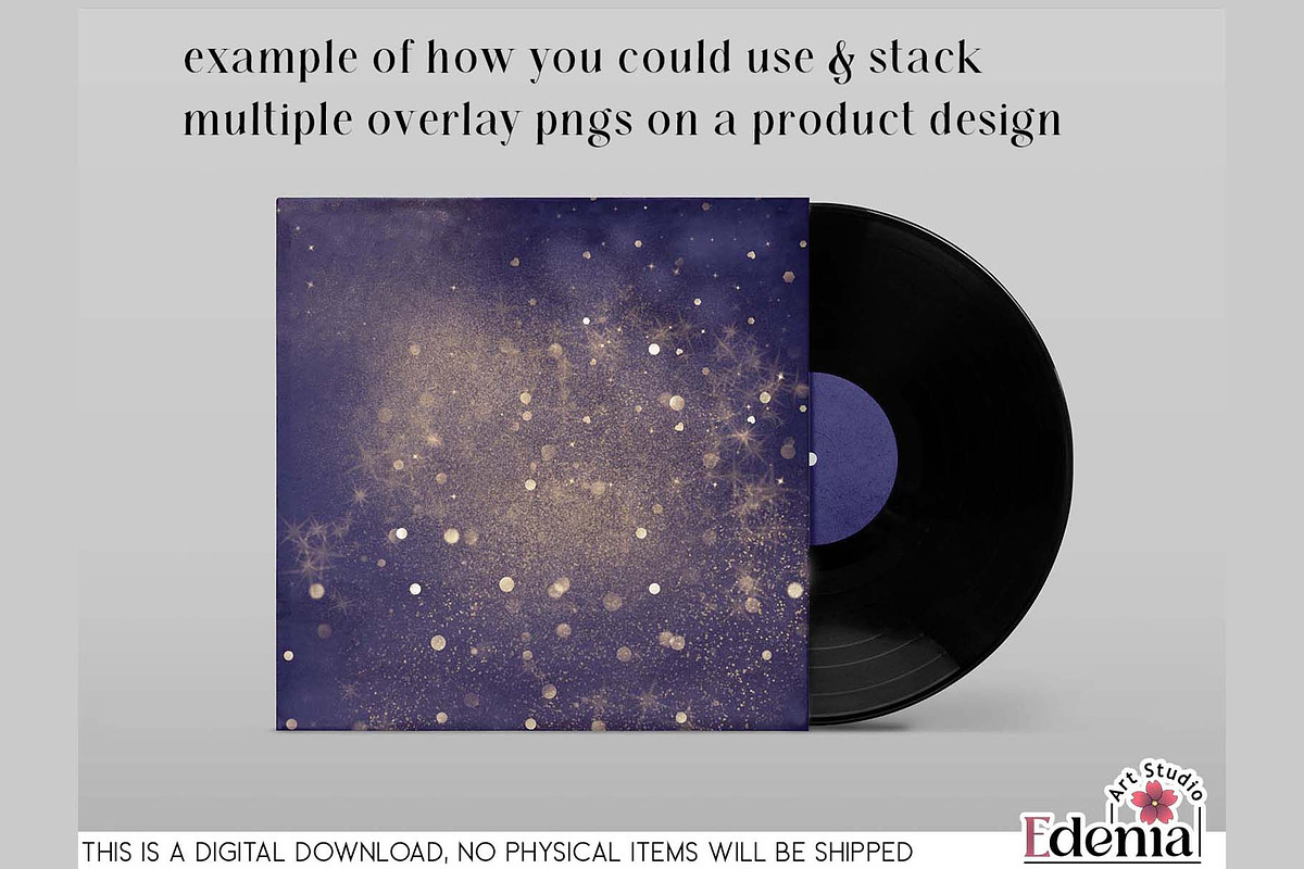 Gold Glitter Overlays Sublimation, a Decorative Illustration by EdeniaArtStudio (Photo 14 of 15)