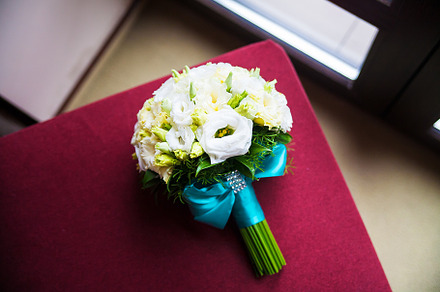 beautiful wedding bouquet on a soft red chair, a Beauty & Fashion Photo by Artsaba Family