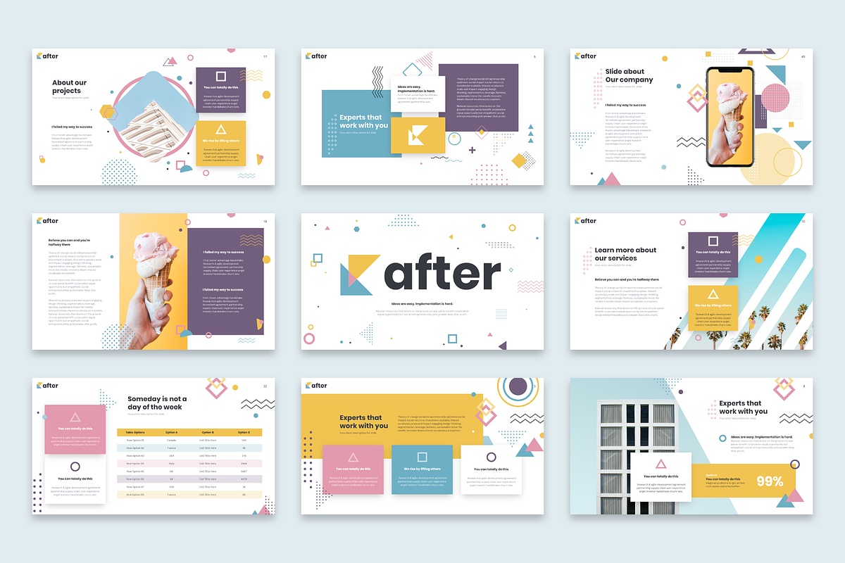 After Geometric Powerpoint Template, a Presentation Template by Reshapely (Photo 3 of 11)