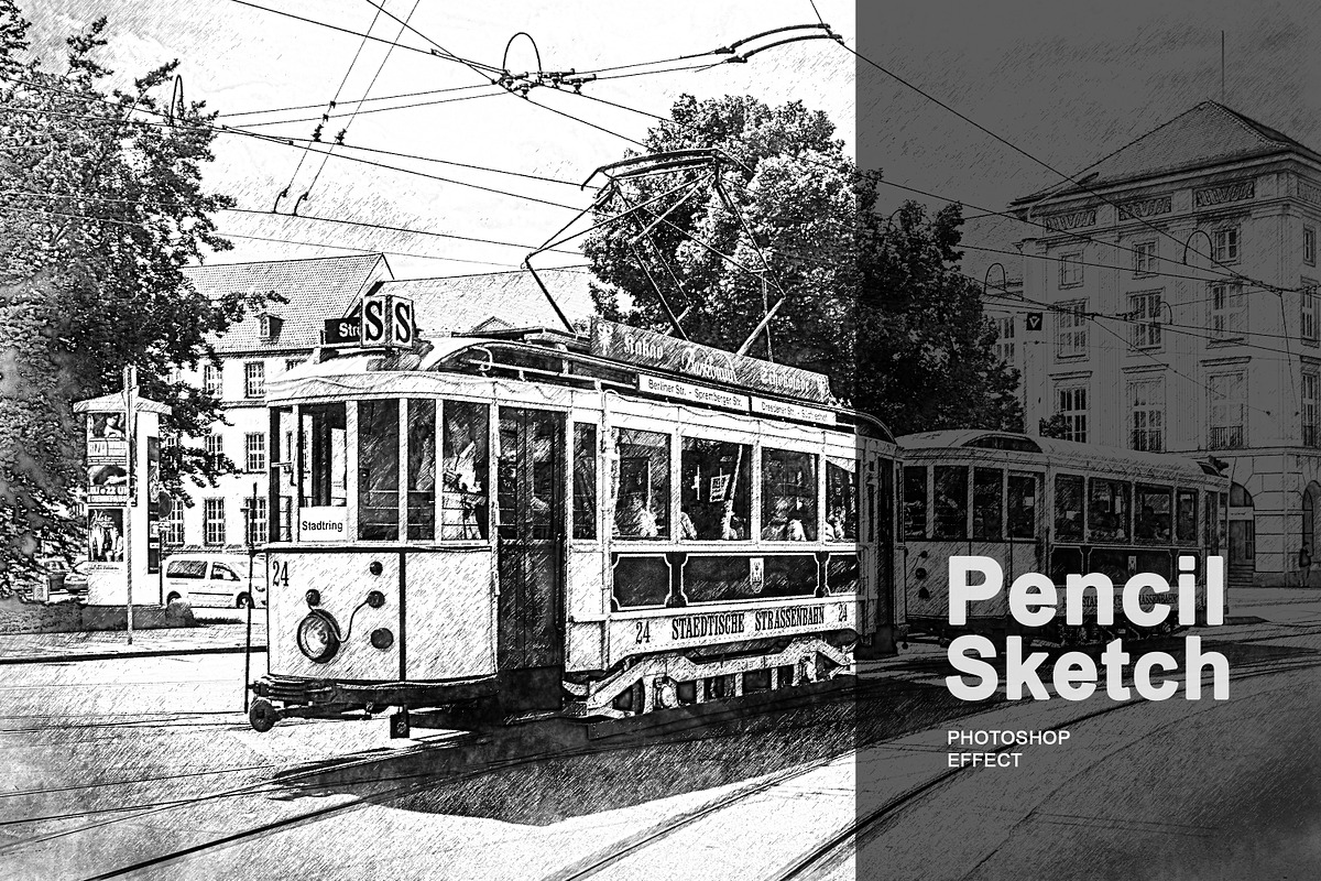 Pencil Sketch Photo Effect Photoshop, a Layer Style Add-On by liptouse (Photo 1 of 9)