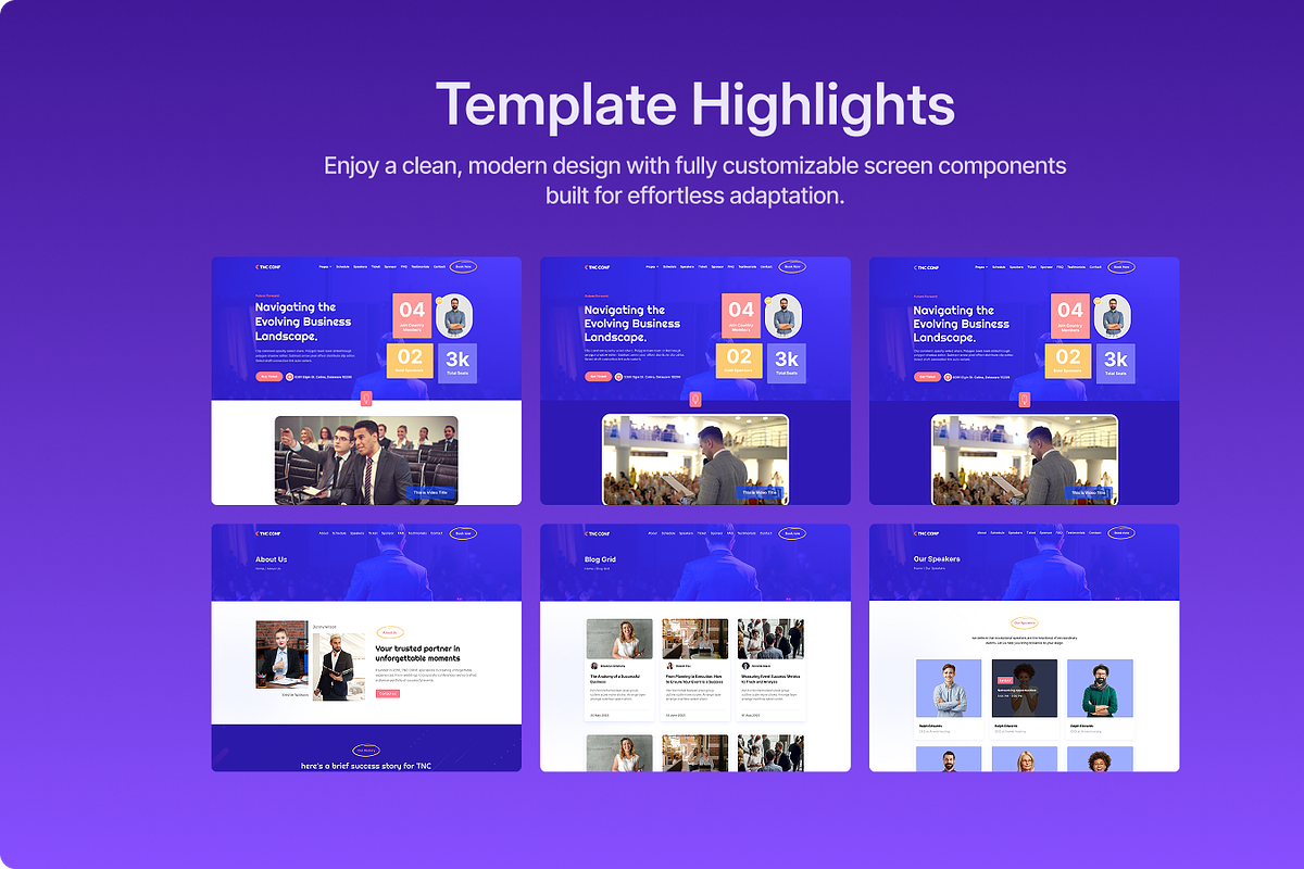 TNC Conf – Conference Figma UI Kit, an UI Kit Template by TNCFlow (Photo 2 of 5)