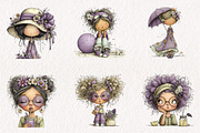 Whimsical Summer Girls Clipart, an Illustration by CreationArt (Thumbnail 7 of 7)