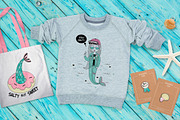 Whimsical underwater cliparts kit, an Illustration by @olga.angelloz (Thumbnail 3 of 4)