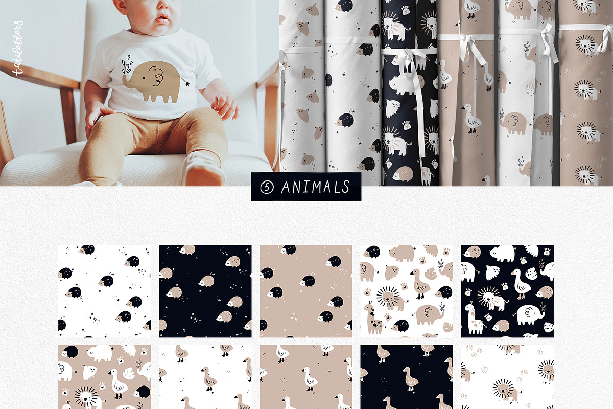 Minimalistic patterns bundle, a Pattern Graphic by tatiletters (Photo 9 of 17)