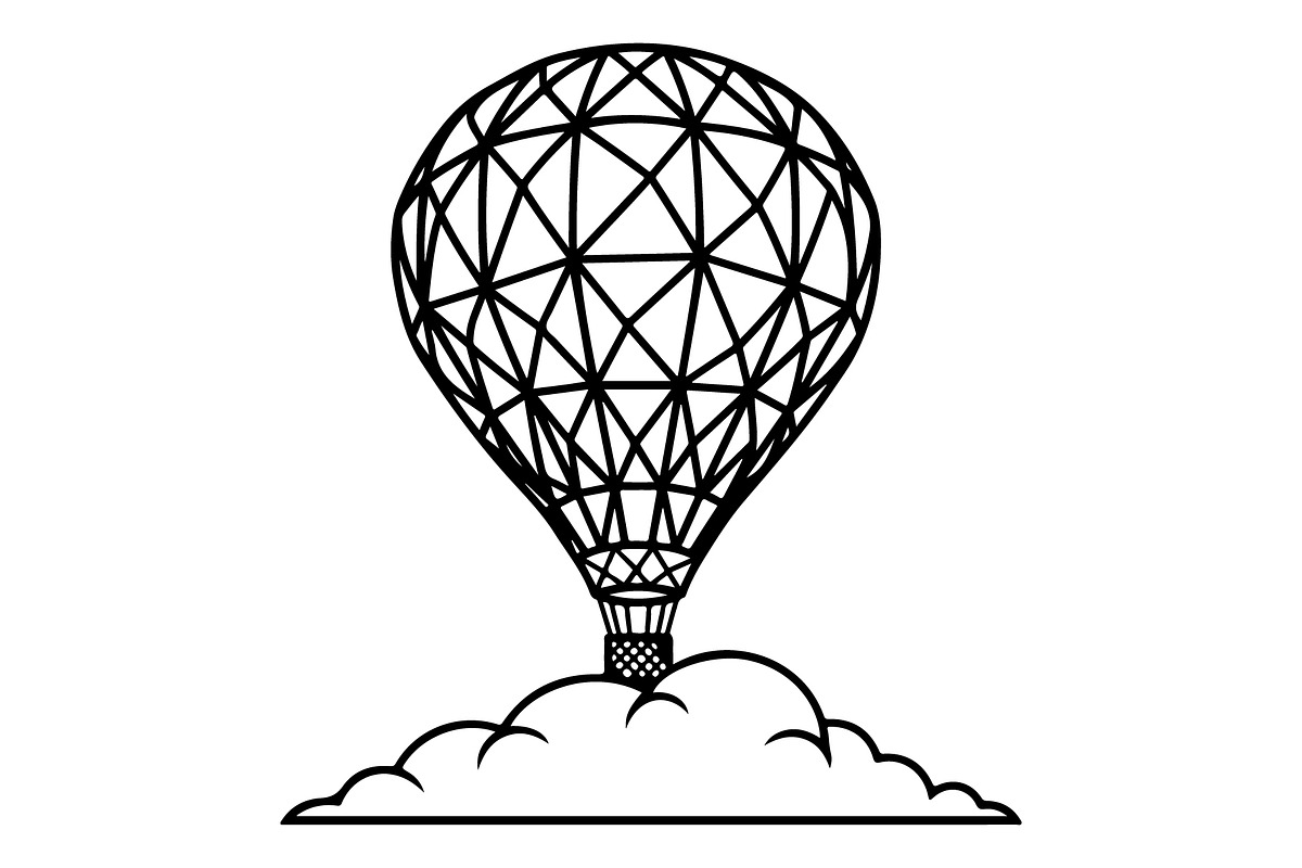 Hot Air Balloon Silhouette Bundle, an Object Illustration by Gaye Art (Photo 5 of 31)