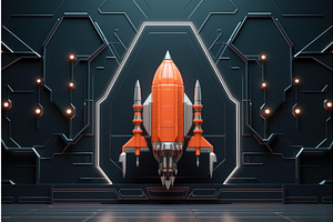 Detailed Space Ship Mockup. Generate