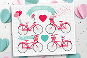 Valentine Bicycles Clipart, SVG, an Illustration by MyClipArtStore (Thumbnail 1 of 2)