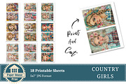 Country Girls Junk Journal Pages, an Illustration by NiiiNArt (Thumbnail 6 of 8)