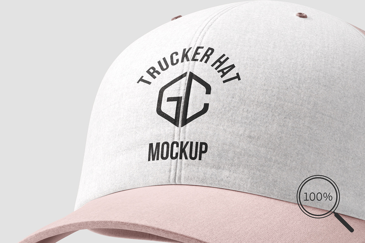 Trucker Hat Mockups, a Hat Mockup by graphiccrew (Photo 4 of 11)