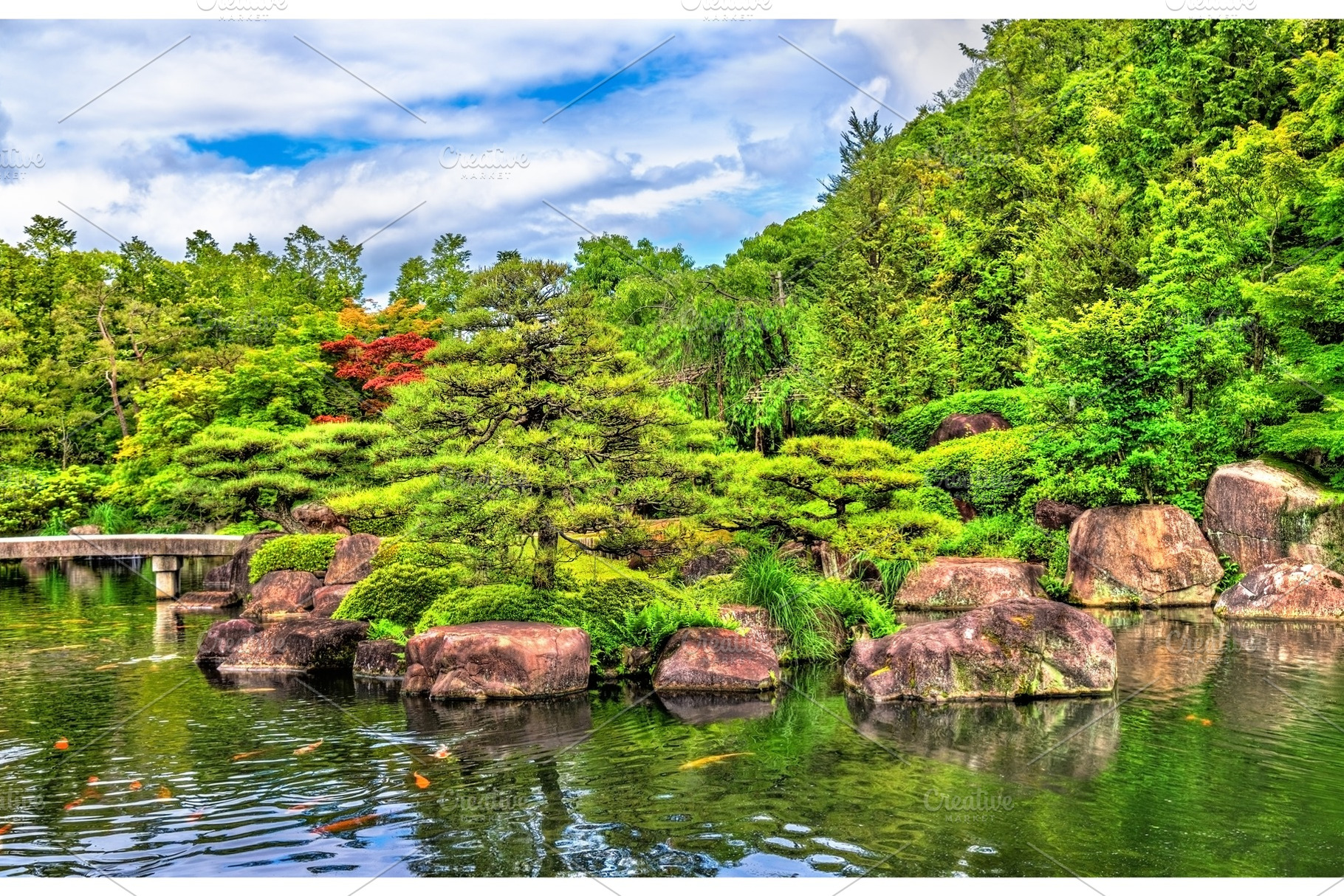Traditional japanese garden kokoen in himeji featuring japan, nature, and, a Nature Photo by Leonid Andronov