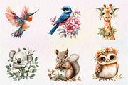 Floral Animals Clipart, an Illustration by CreationArt (Thumbnail 6 of 9)