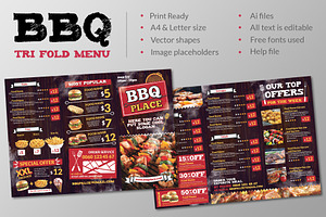 Barbeque Menu Print Template