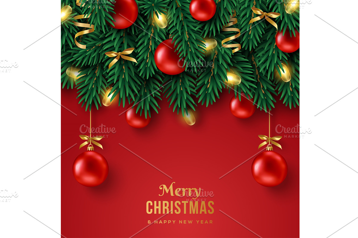 Christmas red background toy, an Object Illustration by kotoffei