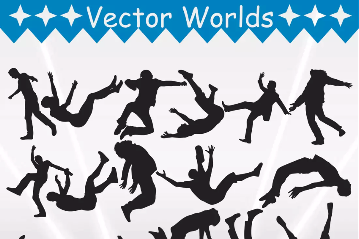 Falling People Svg, Falling Svg, an Object Graphic by VectorWorlds