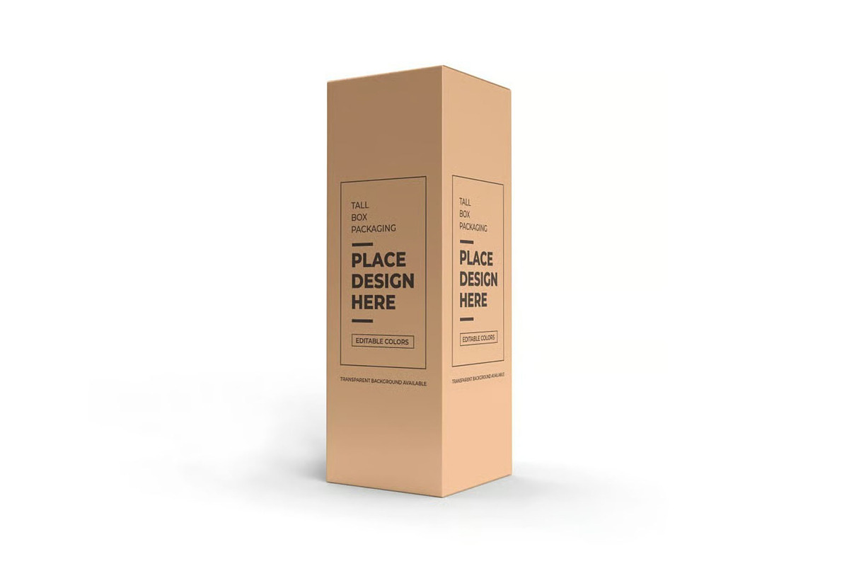 Tall Box Packaging Mockup Template, a Packaging Mockup by DesignRushMarket (Photo 8 of 11)