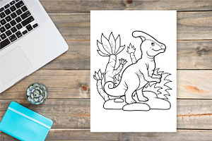 250 Vector Dinosaur Coloring Pages