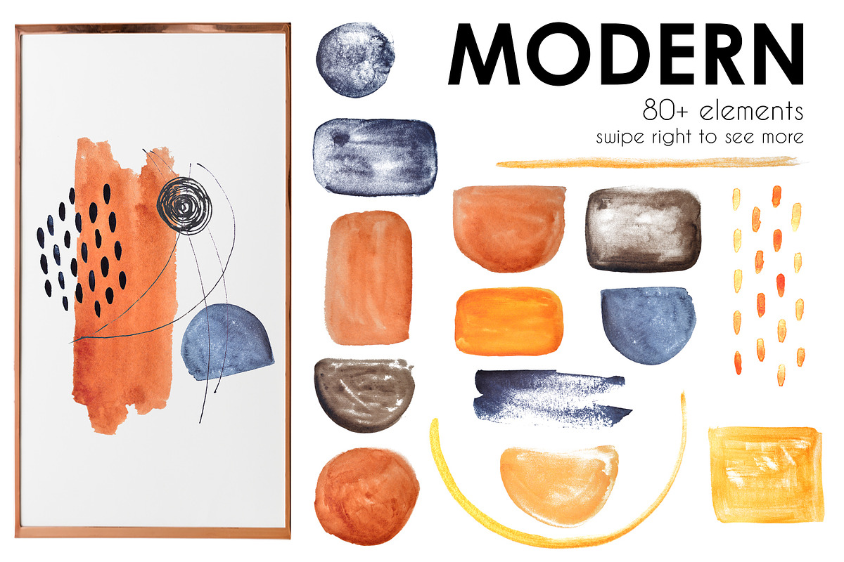 Modern watercolor painted, a Texture Graphic by Big Bundles Shop (Photo 2 of 6)