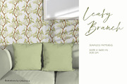 Green leafy seamless patterns, a Decorative Illustration by Gribanessa (Thumbnail 4 of 5)