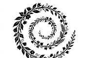 50 Elegant Floral Leaf Spiral Frame, a Decorative Illustration by Amazin_art (Thumbnail 25 of 41)