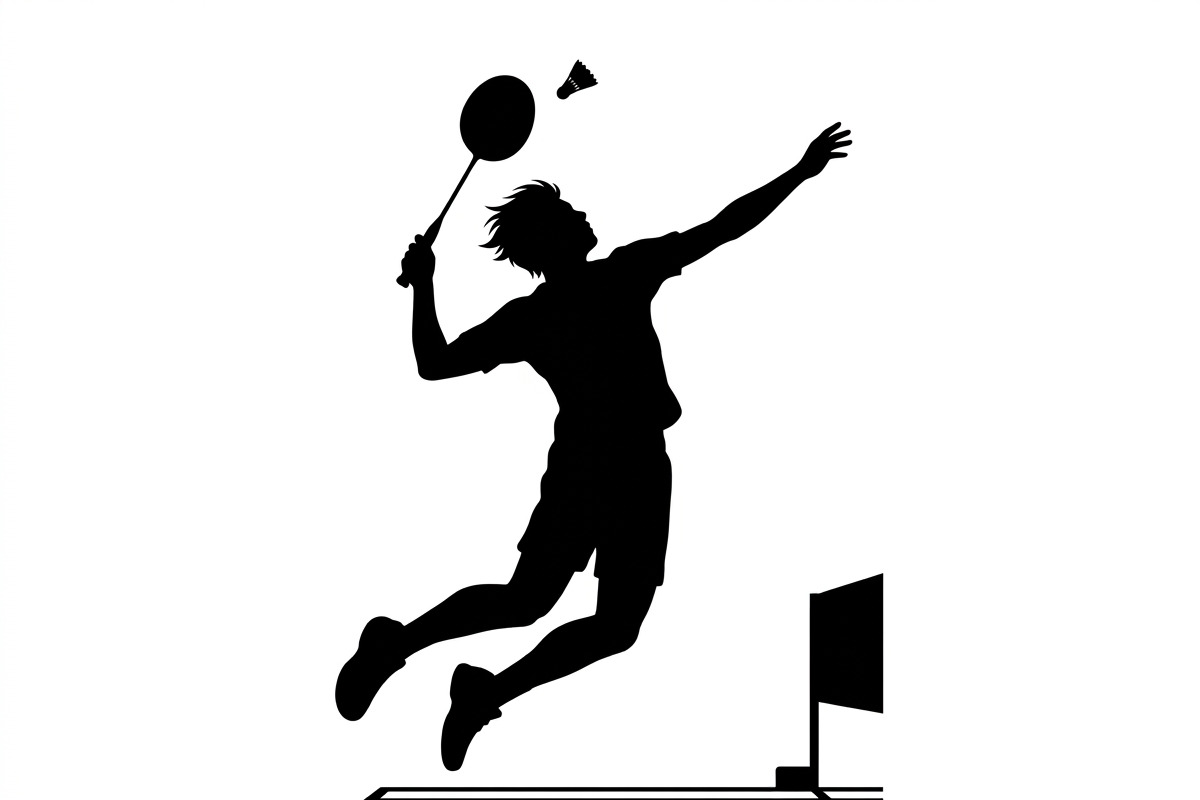 60 Badminton Player Smash Silhouette, a Person Illustration by Amazin_art (Photo 20 of 26)