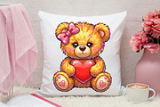 Valentine Teddy Bear Png, an Illustration by Canvas Craft (Thumbnail 5 of 7)