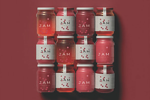 Jam Jar Mockup, a Packaging Mockup by skybluecreative