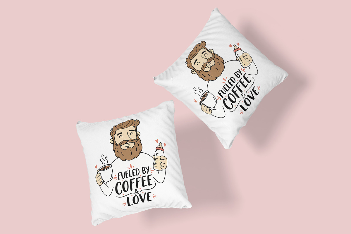 Fueled By Coffee Dad Life Design, a Person Illustration by Ghagra (Photo 5 of 7)