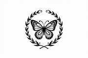 Rose Butterfly Wreath Silhouette —, an Illustration by Amazin_art (Thumbnail 10 of 25)